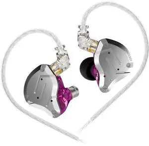 ZS10 Pro in Ear Monitor 4BA+1DD Hybrid 5 Drivers Earbuds HiFi Bass Noise Isolation Earphones, Clarity in All Frequency Stereo Sound Comfortable Headphones for Musicians (Purple) ZS10 Pro in Ear Monitor 4BA+1DD Hybrid 5 Drivers Earbuds HiFi Bass Noise Isolation Earphones, Clarity in All Frequency Stereo Sound Comfortable Headphones for Musicians (Purple)