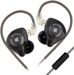 EDX Pro X in Ear Monitor Headphones, HiFi Stereo IEM, Dynamic Driver Earphones with Detachable Cable, Deep Bass Noise Isolating Earbuds for Singers Musicians Drummers Audiophile (MIC, Black) EDX Pro X in Ear Monitor Headphones, HiFi Stereo IEM, Dynamic Driver Earphones with Detachable Cable, Deep Bass Noise Isolating Earbuds for Singers Musicians Drummers Audiophile (MIC, Black)