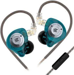 EDX Pro X in Ear Monitor Headphones, HiFi Stereo IEM, Dynamic Driver Earphones with Detachable Cable, Deep Bass Noise Isolating Earbuds for Singers Musicians Drummers Audiophile (MIC, Cyan) EDX Pro X in Ear Monitor Headphones, HiFi Stereo IEM, Dynamic Driver Earphones with Detachable Cable, Deep Bass Noise Isolating Earbuds for Singers Musicians Drummers Audiophile (MIC, Cyan)