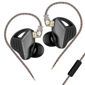 ZVX in Ear Monitor Headphones, Dual Cavity Dynamic Driver HiFi Bass Earphones, All Frequency Balance Stereo Wired Earbuds for Audio Engineers Singer Musician Audiophile (MIC, Black) ZVX in Ear Monitor Headphones, Dual Cavity Dynamic Driver HiFi Bass Earphones, All Frequency Balance Stereo Wired Earbuds for Audio Engineers Singer Musician Audiophile (MIC, Black)