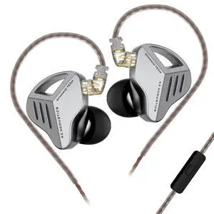 ZVX in Ear Monitor Headphones, Dual Cavity Dynamic Driver HiFi Bass Earphones, All Frequency Balance Stereo Wired Earbuds for Audio Engineers Singer Musician Audiophile (MIC, Silver) ZVX in Ear Monitor Headphones, Dual Cavity Dynamic Driver HiFi Bass Earphones, All Frequency Balance Stereo Wired Earbuds for Audio Engineers Singer Musician Audiophile (MIC, Silver)