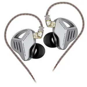 ZVX in Ear Monitor Headphones, Dual Cavity Dynamic Driver HiFi Bass Earphones, All Frequency Balance Stereo Wired Earbuds for Audio Engineers Singer Musician Audiophile (Nomic, Silver) ZVX in Ear Monitor Headphones, Dual Cavity Dynamic Driver HiFi Bass Earphones, All Frequency Balance Stereo Wired Earbuds for Audio Engineers Singer Musician Audiophile (Nomic, Silver)