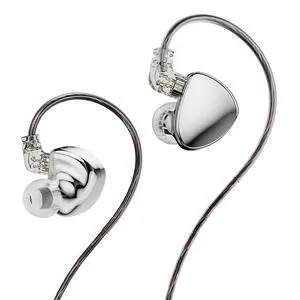 TRN MT5 Earphone Dual Dynamic Driver in Ear Monitors Headphones (Silver, Without mic) TRN MT5 Earphone Dual Dynamic Driver in Ear Monitors Headphones (Silver, Without mic)
