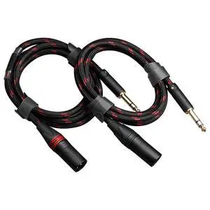 Topping TCT2 HiFi Audio Cable TRS to XLR Large Three core 6.35 Revolution XLR Balance Cable (125CM), Silver Topping TCT2 HiFi Audio Cable TRS to XLR Large Three core 6.35 Revolution XLR Balance Cable (125CM), Silver