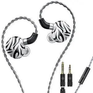 TRN White Tiger 2DD + 1Planar in Ear Headphone Interchangeable Plugs 3.5mm/4.4mm 2Pin Cable Earphone (with mic) TRN White Tiger 2DD + 1Planar in Ear Headphone Interchangeable Plugs 3.5mm/4.4mm 2Pin Cable Earphone (with mic)