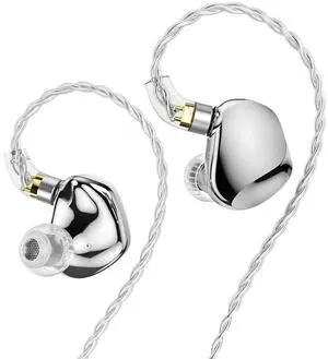 TRN VX PRO+ 1DD+8BA Flagship HiFi Earphones with Detachable Cable (Silver without mic) TRN VX PRO+ 1DD+8BA Flagship HiFi Earphones with Detachable Cable (Silver without mic)
