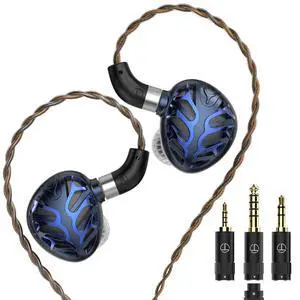 TRN Azure Dragon 14.6MM Planar in Ear Headphone with 2.5/3.5/4.4mm Plug 2Pin S Detachable Cable, Blue TRN Azure Dragon 14.6MM Planar in Ear Headphone with 2.5/3.5/4.4mm Plug 2Pin S Detachable Cable, Blue