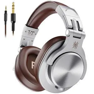A71 Hi Res Studio Recording Headphones Wired Over Ear Headphones with SharePort, Monitoring Mixing Foldable Headset with Stereo Sound, 3.5/6.35MM Jack for PC Computer DJ Guitar Silver A71 Hi Res Studio Recording Headphones Wired Over Ear Headphones with SharePort, Monitoring Mixing Foldable Headset with Stereo Sound, 3.5/6.35MM Jack for PC Computer DJ Guitar Silver