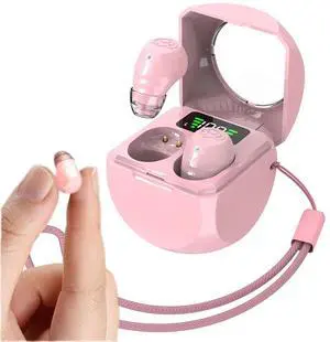 Small Invisible Wireless Bluetooth Earbuds Mini for Small Ears Tiny Discreet Low Profile Hidden Earbuds for Work Sleep Ear Buds Invisible Headphones Pink Small Invisible Wireless Bluetooth Earbuds Mini for Small Ears Tiny Discreet Low Profile Hidden Earbuds for Work Sleep Ear Buds Invisible Headphones Pink