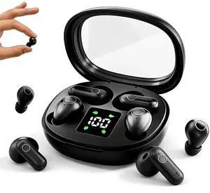 Mini Invisible Small Earbuds Set Sleep Ear Buds Wireless Bluetooth for Small Ears Canals Side Sleepers Tiny Micro Low Profile Smallest Hidden Discreet Earbuds 2 Pack Headphones for Work Mini Invisible Small Earbuds Set Sleep Ear Buds Wireless Bluetooth for Small Ears Canals Side Sleepers Tiny Micro Low Profile Smallest Hidden Discreet Earbuds 2 Pack Headphones for Work