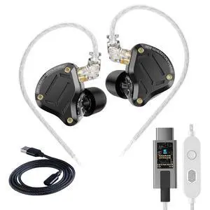 ZS10 Pro 2 USB C IEM with Mic for Gaming 4BA+1DD in Ear Monitors | Deep Bass Type C Headphone, Comfort Fit Sound Isolating Wired Earbuds, High Definition Decoding DSP with 4 EQ Modes ZS10 Pro 2 USB C IEM with Mic for Gaming 4BA+1DD in Ear Monitors | Deep Bass Type C Headphone, Comfort Fit Sound Isolating Wired Earbuds, High Definition Decoding DSP with 4 EQ Modes