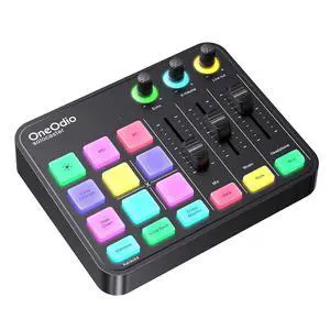 Solocaster Gaming Audio Mixer 5 Channel Interface with 48V Phantom Power, Bluetooth, RGB Lighting, 3.5mm/XLR/USB C, for Beginner Streaming/Podcast/Karaoke on PC, Mac, Mobile Solocaster Gaming Audio Mixer 5 Channel Interface with 48V Phantom Power, Bluetooth, RGB Lighting, 3.5mm/XLR/USB C, for Beginner Streaming/Podcast/Karaoke on PC, Mac, Mobile