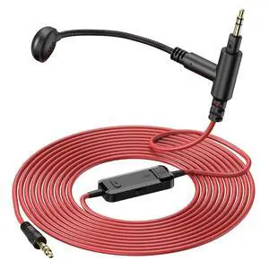 3.5 mm Cable with Boom Mic and Mute Volume Control for Gaming Headsets, Most Other 3.5mm Jack Headphones 3.5 mm Cable with Boom Mic and Mute Volume Control for Gaming Headsets, Most Other 3.5mm Jack Headphones