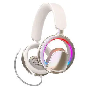 Open Ear Open Back Headphones Wireless Bluetooth Gaming Headset with Removable Mic for PC Switch Xbox One PS4 PS5, 3.5mm Wired Breathable Lightweight Over Ear Headphones Adjustable RGB Light Open Ear Open Back Headphones Wireless Bluetooth Gaming Headset with Removable Mic for PC Switch Xbox One PS4 PS5, 3.5mm Wired Breathable Lightweight Over Ear Headphones Adjustable RGB Light