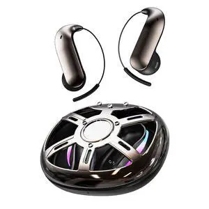Wireless Gaming Open Ear Buds Translation Earbuds Real Time with Ultra Fine Ear Hooks Loops, Mecha Wrap Around Over the Ear Earbuds Bone Air Conduction Headphones Earphones Wireless Bluetooth Wireless Gaming Open Ear Buds Translation Earbuds Real Time with Ultra Fine Ear Hooks Loops, Mecha Wrap Around Over the Ear Earbuds Bone Air Conduction Headphones Earphones Wireless Bluetooth