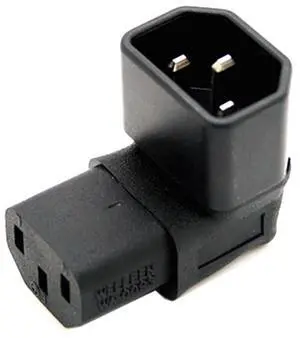 JSER IEC Male C14 to Up Direction Right Angled 90 Degree IEC Female C13 Power Extension Adapter 220V 10A Max JSER IEC Male C14 to Up Direction Right Angled 90 Degree IEC Female C13 Power Extension Adapter 220V 10A Max