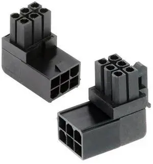 xiwai 90 Degree Up Down Angled ATX 6Pin Male to Female Power Header Adapter for GPU Graphics Card 2pcs/lot Black xiwai 90 Degree Up Down Angled ATX 6Pin Male to Female Power Header Adapter for GPU Graphics Card 2pcs/lot Black