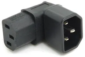 Xiwai IEC Male C14 to IEC Female 90 Degree Down Direction Right Angled C13 Power Extension Adapter AC Convertor Black Xiwai IEC Male C14 to IEC Female 90 Degree Down Direction Right Angled C13 Power Extension Adapter AC Convertor Black