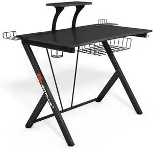 Gymax Gaming Desk Computer Desk PC Table Workstation with Headphone Hook & Cup Holder