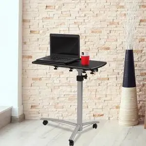 Black Multifunctional Height-Adjustable Lifting Computer Desk - for Home Office, Study & Work, Space-Saving Designhome office spac