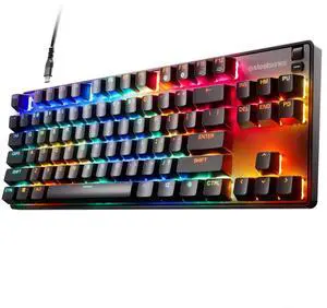 SteelSeries Apex 9 TKL Mechanical Tenkeyless Gaming Keyboard with Rapid Tap and hotswappable switches, USB-C for Mac or PC