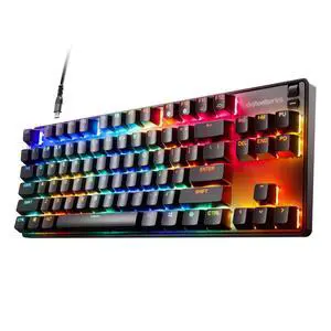 SteelSeries Apex 9 TKL Mechanical Tenkeyless Gaming Keyboard with Rapid Tap and hotswappable switches, USB-C for Mac or PC