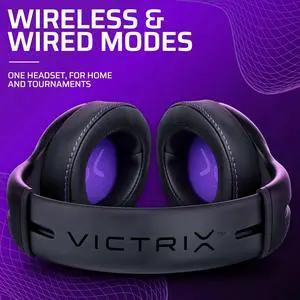 PDP Gaming Victrix Gambit Black Wireless or Wired Gaming Headset with Noise-Canceling Mic: E-Sports Pro Audio - Xbox Series X
