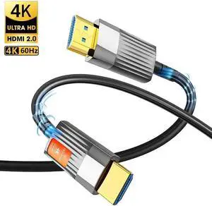 DIXSG 4K Fiber Optic HDMI Cable 100Feet Long Full 4K60Hz (4:4:4 RGB HDR10 HDCP2.2) 1440p 144Hz 18Gbps High Speed Ultra HD Directional Active Cord Compatible with PS5, PS4, HDTV, Monitor, Xbox, Blu-ray