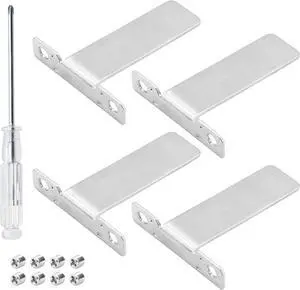 4 Pcs Aluminium Alloy Picture Frame Easel Back Photo Frame Easel Stand with Screws and Screwdriver