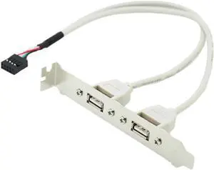 USB Expansion Cable 2-Port USB Baffle PC Motherboard Line USB Rear Baffle Computer Chassis USB Baffle Line Wire Data Cable