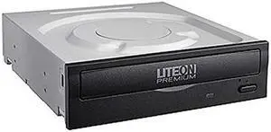 Lite-ON Black Premium 16X SATA Internal CD/DVD/RW DVD DL Dual Layer Optical Disc Drive Burner Recorder (DH-16AFSH-PREMM2)