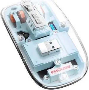 Transparent Gaming Mouse Bluetooth Wireless Mouse with RGB Light Rechargeable Mouse for PC Gamer Notebook Laptop Accessories(Blue) Transparent Gaming Mouse Bluetooth Wireless Mouse with RGB Light Rechargeable Mouse for PC Gamer Notebook Laptop Accessories(Blue)