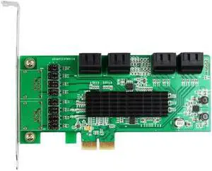 8 Port Sata 3 PCI Express Expansion Card PCI-E Sata Controller PCIe 1X to Sata III 6Gb Adapter Add On Cards For HDD SSD