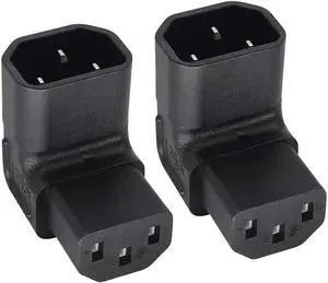 DIXSG 0 Degree C13 to C14 AC Powe Adapter, IEC C13 Female to IEC C14 Male PDU 3 Pin Power Socket Extension Converter for Computer LED HDTV Monitor Etc. (2 Pack) (UP Angled) DIXSG 0 Degree C13 to C14 AC Powe Adapter, IEC C13 Female to IEC C14 Male PDU 3 Pin Power Socket Extension Converter for Computer LED HDTV Monitor Etc. (2 Pack) (UP Angled)