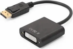 DIXSG DisplayPort to DVI DVI-D Single Link Adapter, Display Port to DVI Converter Male to Female Black Compatible for HP and Other Brand DIXSG DisplayPort to DVI DVI-D Single Link Adapter, Display Port to DVI Converter Male to Female Black Compatible for HP and Other Brand