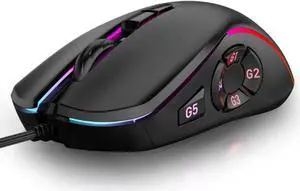 DIXSG Gaming Mouse USB Wired, RGB Backlit PC Mouse Computer Mice with 14 RGB LED Modes, 7200 DPI Adjustable, 10 Programmable Buttons, Ergonomic USB Optical Mouse for Windows MacOS Laptop Gamer DIXSG Gaming Mouse USB Wired, RGB Backlit PC Mouse Computer Mice with 14 RGB LED Modes, 7200 DPI Adjustable, 10 Programmable Buttons, Ergonomic USB Optical Mouse for Windows MacOS Laptop Gamer