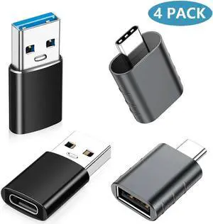 USB 3.2 to USB C Adapter, USB Type C Male to USB 3.0 Female Adapter (4 Pack), 10Gbps Thunderbolt 4/3 to USB OTG Converter for M-a-c-Bo-ok Pro/Air, i-P-ad, i-M-a-c, Galaxy S23 S22 (Gray + Black) USB 3.2 to USB C Adapter, USB Type C Male to USB 3.0 Female Adapter (4 Pack), 10Gbps Thunderbolt 4/3 to USB OTG Converter for M-a-c-Bo-ok Pro/Air, i-P-ad, i-M-a-c, Galaxy S23 S22 (Gray + Black)