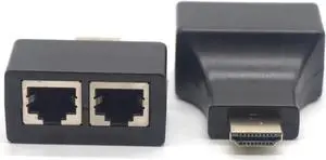 DIXSG 2Pcs/Set HDMI To Dual RJ45 Female CAT5E CAT6 UTP LAN Ethernet 1080P HDMI Extender Converter Adapter For HDTV HDPC PS3 STB DIXSG 2Pcs/Set HDMI To Dual RJ45 Female CAT5E CAT6 UTP LAN Ethernet 1080P HDMI Extender Converter Adapter For HDTV HDPC PS3 STB