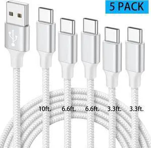 DIXSG USB C Cable 5-Pack 3ft/3ft/6ft/6ft/10ft, USB A to USB C Charger Cable Fast Charging Cord Braided Cable for i-Phone 15 Pro Max Plus, for Sam-s-ung Galaxy S20 S10 Note 10 9, Pixel, Mo-to, L-G DIXSG USB C Cable 5-Pack 3ft/3ft/6ft/6ft/10ft, USB A to USB C Charger Cable Fast Charging Cord Braided Cable for i-Phone 15 Pro Max Plus, for Sam-s-ung Galaxy S20 S10 Note 10 9, Pixel, Mo-to, L-G