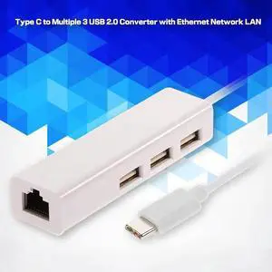 DIXSG USB 3.1 Type C USB-C to Multiple 3 Ports USB2.0 Hub with Ethernet 100Mbps Network LAN Adapter DIXSG USB 3.1 Type C USB-C to Multiple 3 Ports USB2.0 Hub with Ethernet 100Mbps Network LAN Adapter