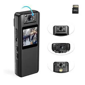 DIXSG 64GB Small Body Camera Mini Camera HD 1080P Camcorder Recording Infrared LCD Screen DVR DV Audio Video Record Support DIXSG 64GB Small Body Camera Mini Camera HD 1080P Camcorder Recording Infrared LCD Screen DVR DV Audio Video Record Support
