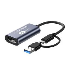 DIXSG USB 3.0 Video Capture Card, 1080P 60fps HDMI to USB Game Capture Device with USB-C+A Adapter, Low Latency for Streaming, Gaming, Compatible DIXSG USB 3.0 Video Capture Card, 1080P 60fps HDMI to USB Game Capture Device with USB-C+A Adapter, Low Latency for Streaming, Gaming, Compatible