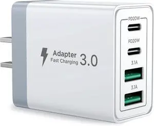 USB C Charger Block, 40W Fast Charging Block Type C Charging Block 4-Port Dual Port PD+QC Wall Charger Head Cube for iPhone 17 16 15 14 13 12 11 Pro Max XS, iPad, Samsung Phone, Tablet USB C Charger Block, 40W Fast Charging Block Type C Charging Block 4-Port Dual Port PD+QC Wall Charger Head Cube for iPhone 17 16 15 14 13 12 11 Pro Max XS, iPad, Samsung Phone, Tablet