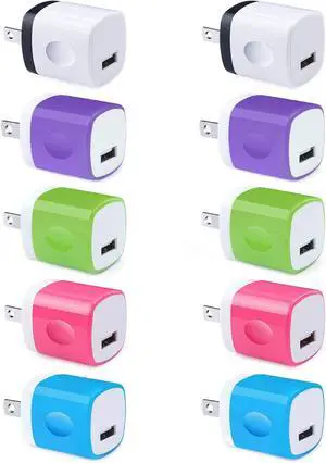 Wall Adapter 10 Pack,UorMe 1A 5V Single Port Charger Power USB Plug Charging Cube Block Box Compatible iPhone 14 13 12 SE 11, Galaxy S23 Ultra S22 S21 FE S10e S9 A13 A03s A71 A51 Note20 Google 8A 7A Wall Adapter 10 Pack,UorMe 1A 5V Single Port Charger Power USB Plug Charging Cube Block Box Compatible iPhone 14 13 12 SE 11, Galaxy S23 Ultra S22 S21 FE S10e S9 A13 A03s A71 A51 Note20 Google 8A 7A
