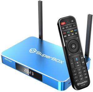 SuperBox S5 Max: Fast Android 12 TV Box w/ WiFi 6, Gigabit Port, 4GB RAM, 64GB Storage, 6K HDR Playback & Voice Control