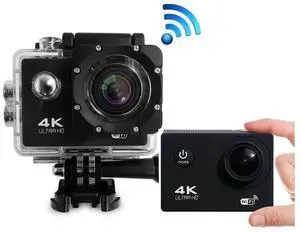 BDI TECHNOLOGY 4K HD Sports Action Camera with Wi-Fi & Remote