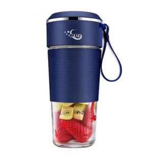 BDI Portable Juice Blender Cup with 6 Blades ice Crusher & USB Rechargeable-blue