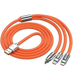 BDI TECHNOLOGY USB-C Liquid Silicone 120W PD Fast Charge Cable with USB 2.0 Data, 1.2M Orange