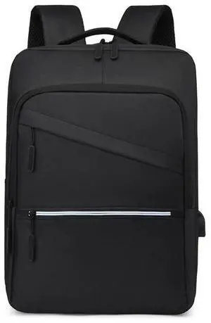 15.6 Inch Shockproof Backpack with USB Charging Water Resistant and Multi Purpose(BLACK)