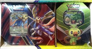 Pokemon TCG: Legends of Galar Tin + Galar Partners Tin 2-Pack featuring Zacian V and Rillaboom V